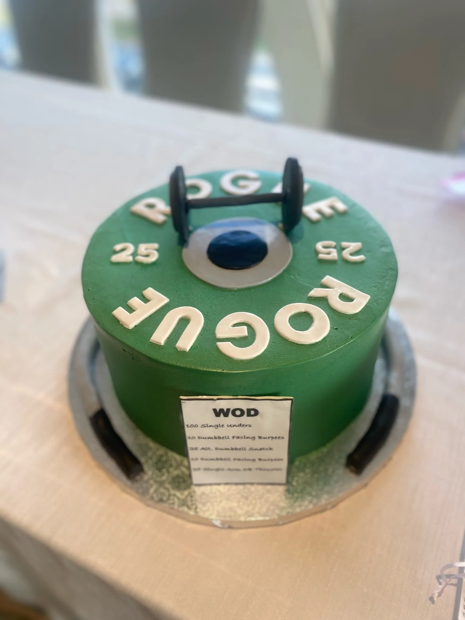 Green black soccer sports round cake