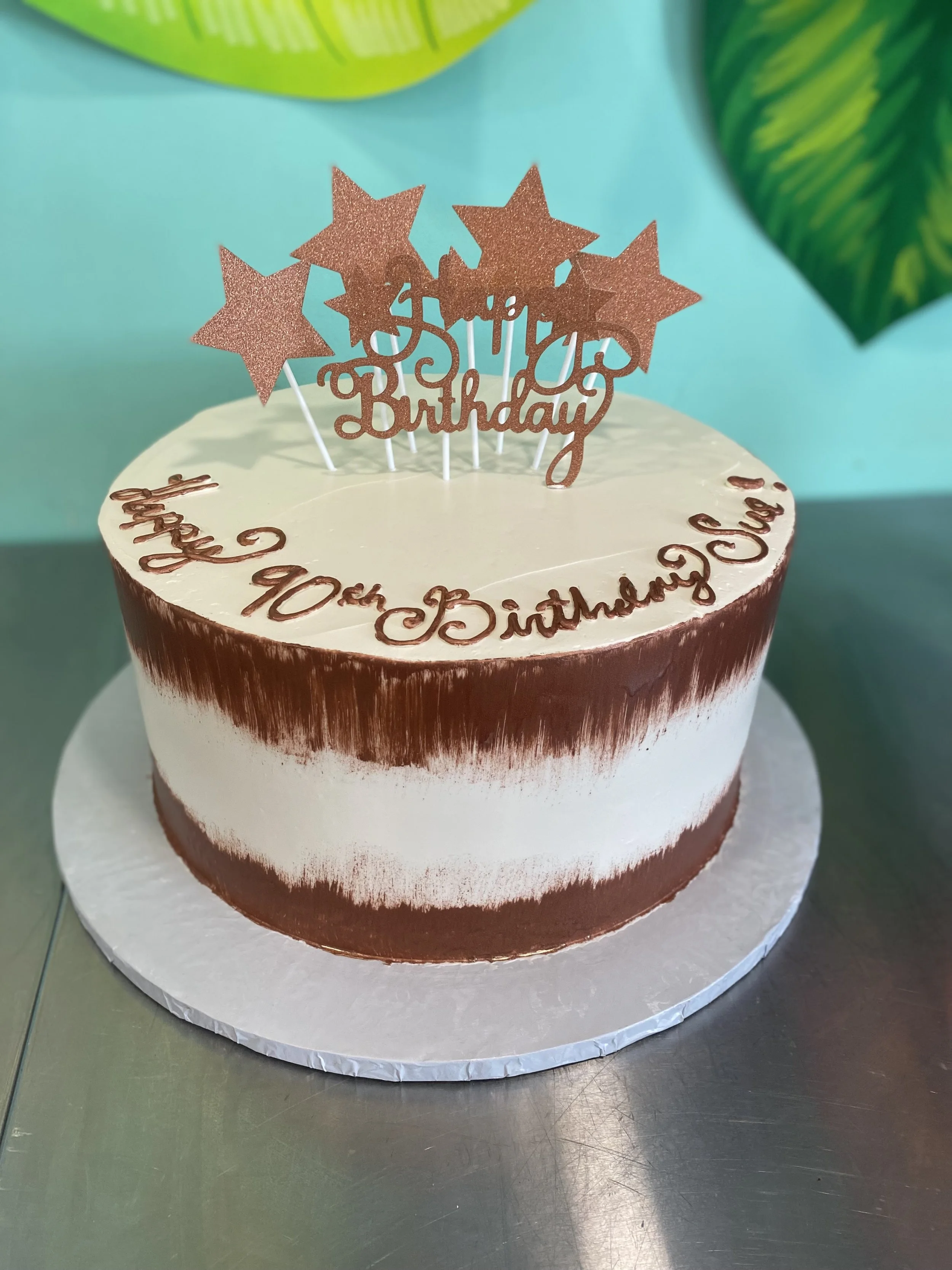 Brown white drip naked semi naked chocolate cake
