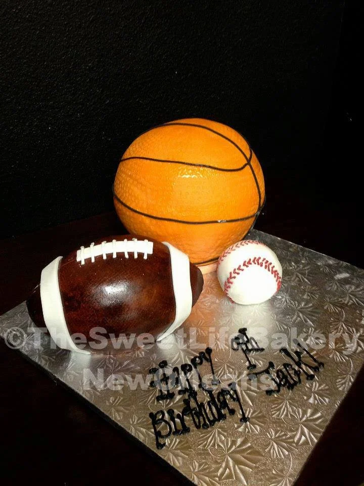 Basketball football american sports cake