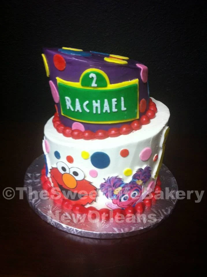 Black colorful happy birthday confetti cake