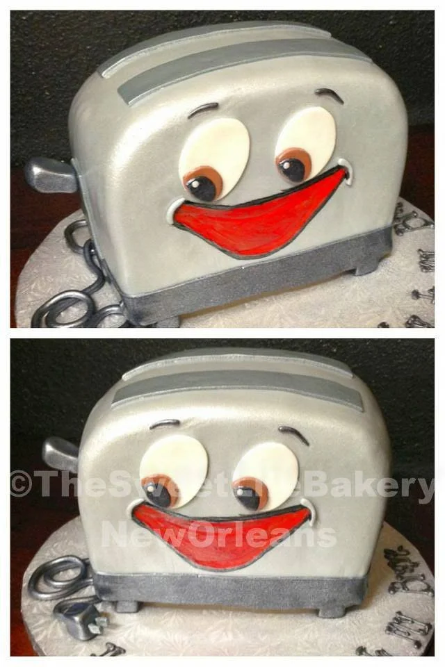 White cartoon cars character birthday cake