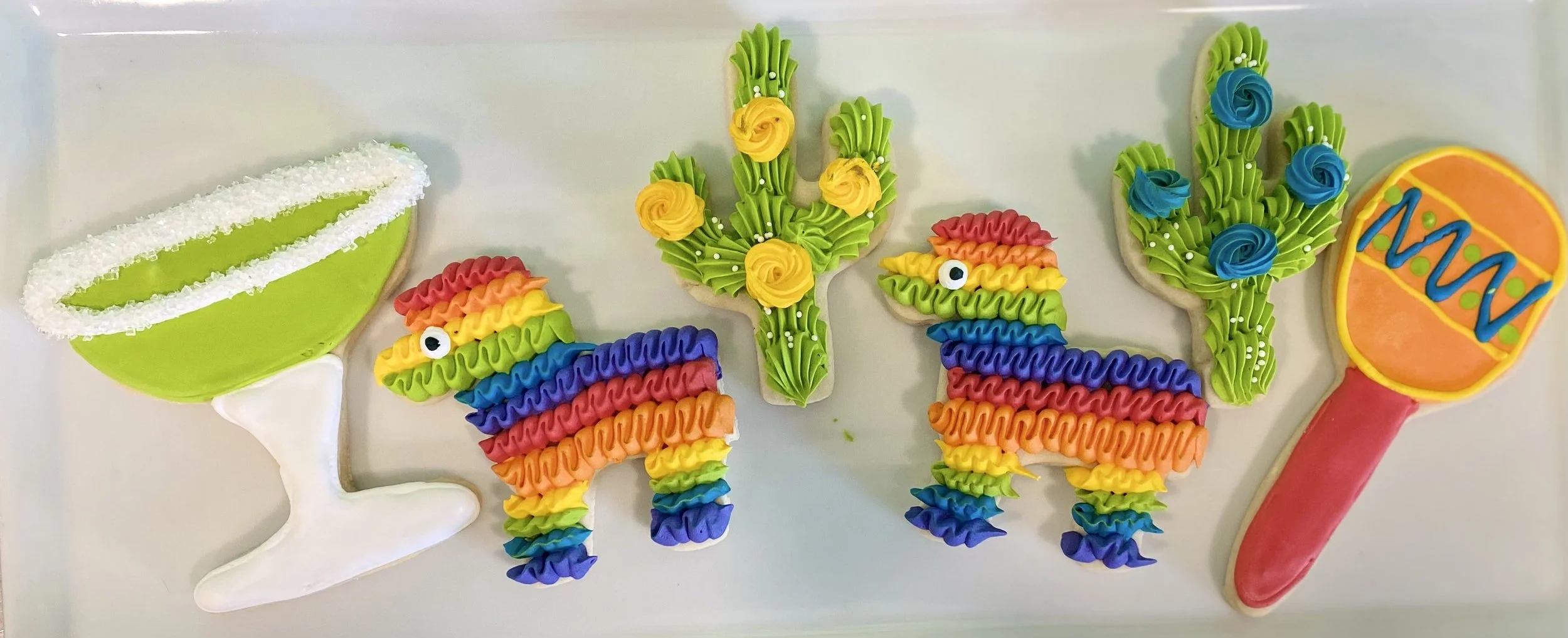 Rainbow colorful sugar cookies party