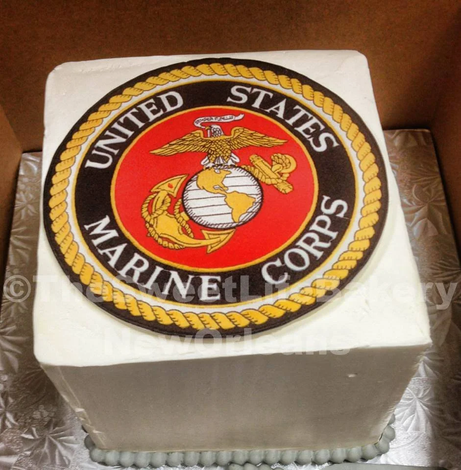 United states marine corps logo cake